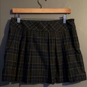 Elegant Black Plaid Mini Skirt by Theory